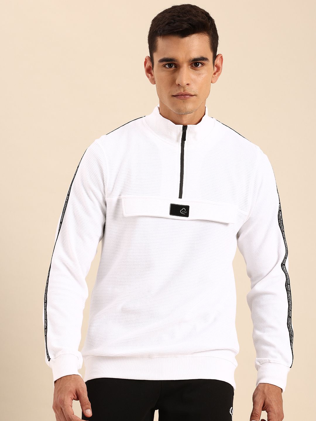 Being Human Mock Collar Pure Cotton Sweatshirt