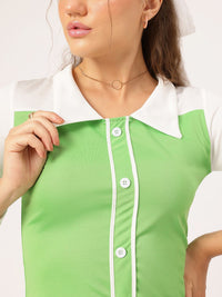 DressBerry Chic & Cheery Colourblocked Sheath Mini Dress