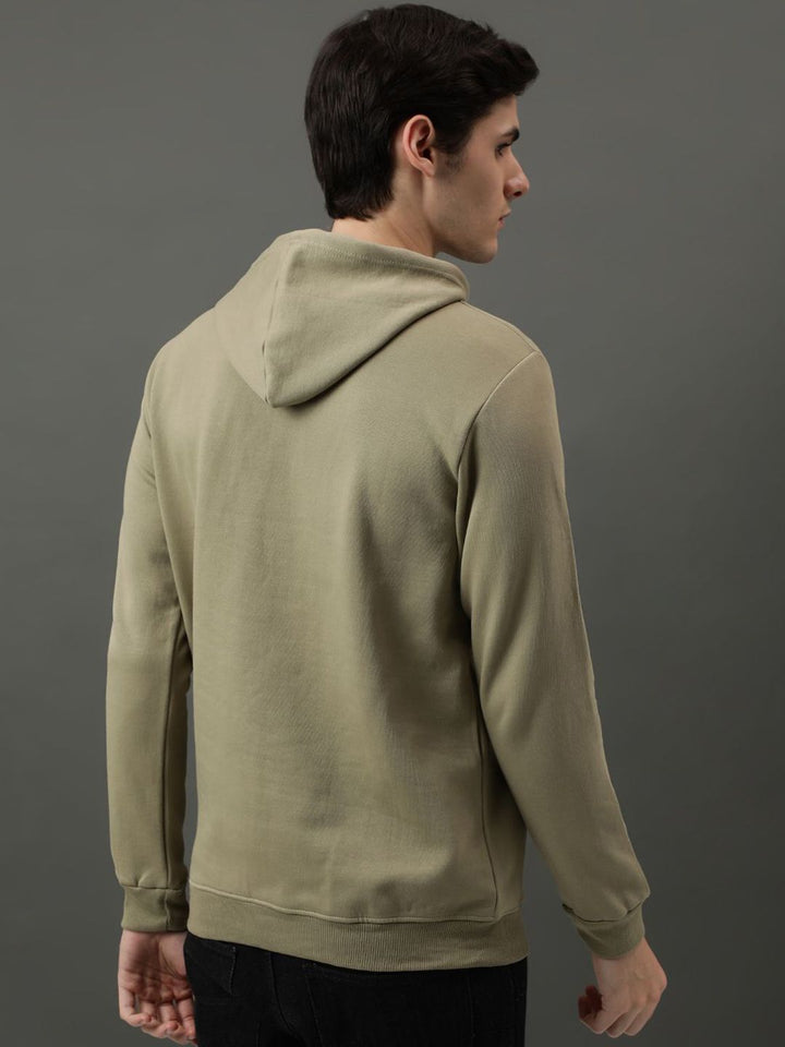 ADRO Men Printed Hooded Sweatshirt