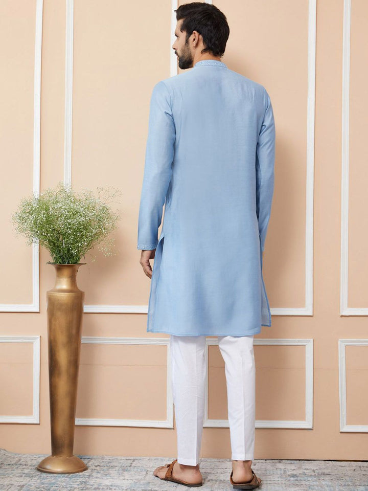 See Designs Men Embroidered Regular Thread Work Kurta with Pyjamas