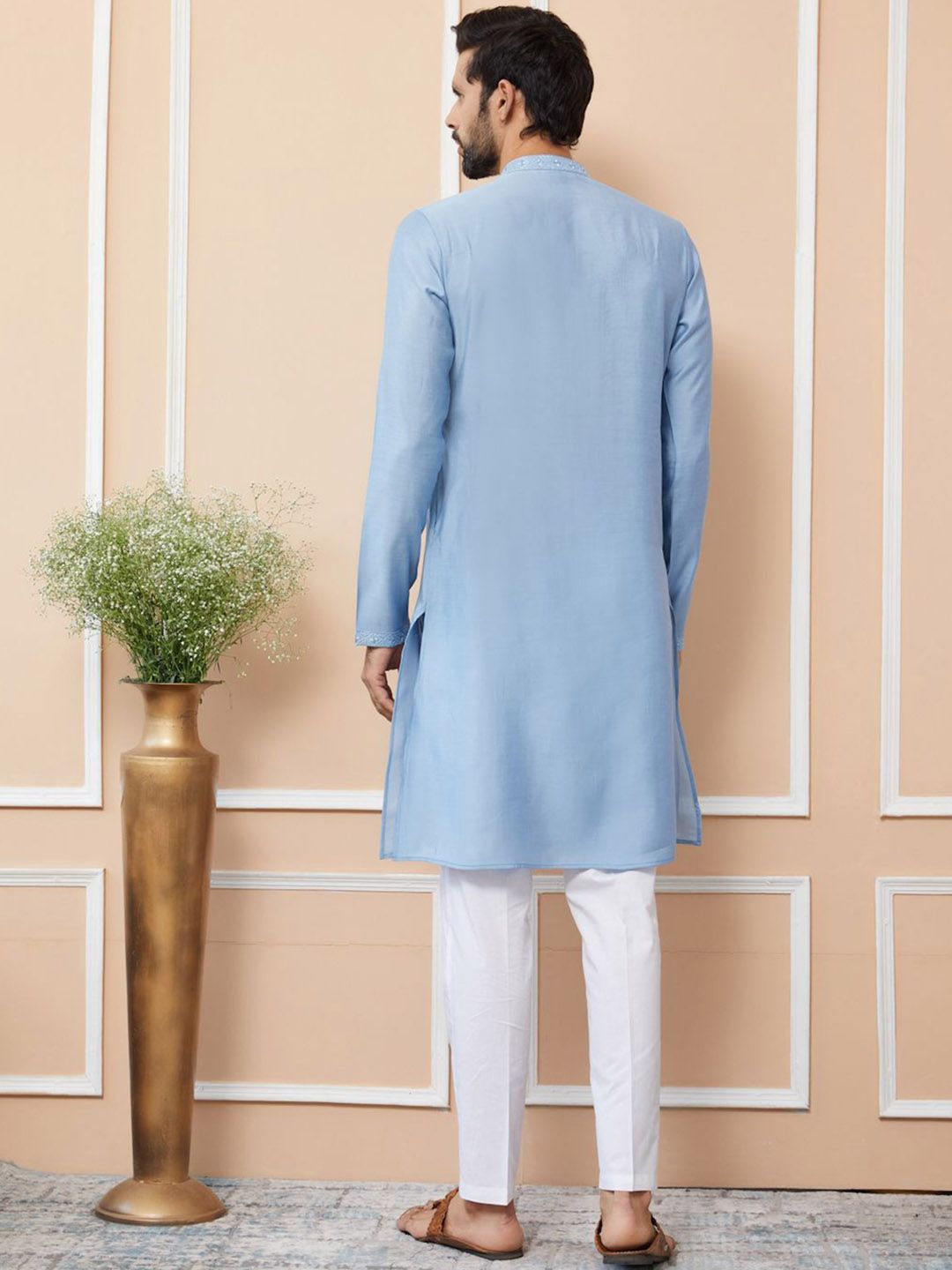 See Designs Men Embroidered Regular Thread Work Kurta with Pyjamas