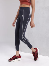 HRX by Hrithik Roshan Women Contrast Stitching High-Rise Rapid-Dry Cropped Training Tights