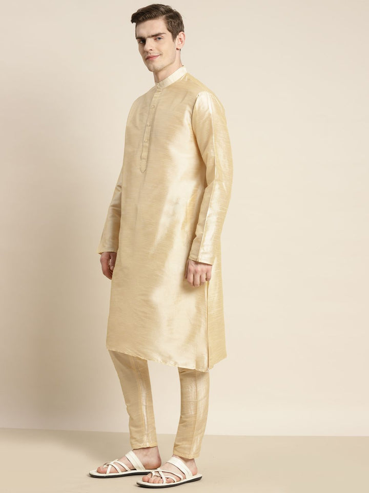 SOJANYA Kurta Lelaki dengan Jaket Nehru Bersulam Motif Churidar & Etnik