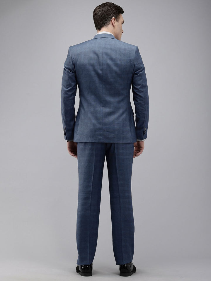 Park Avenue Checked Slim Fit  Single Breasted 3-Peice Formal Suit