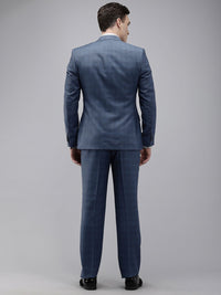 Park Avenue Checked Slim Fit  Single Breasted 3-Peice Formal Suit