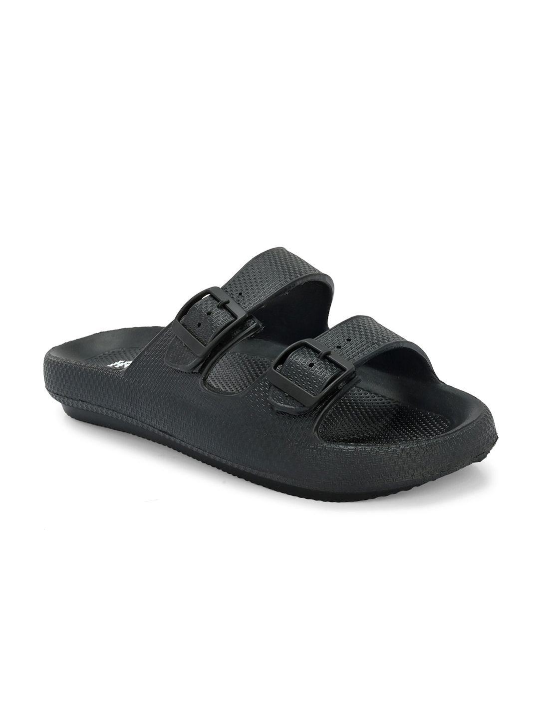 HRX by Hrithik Roshan Men Black Textured Sliders