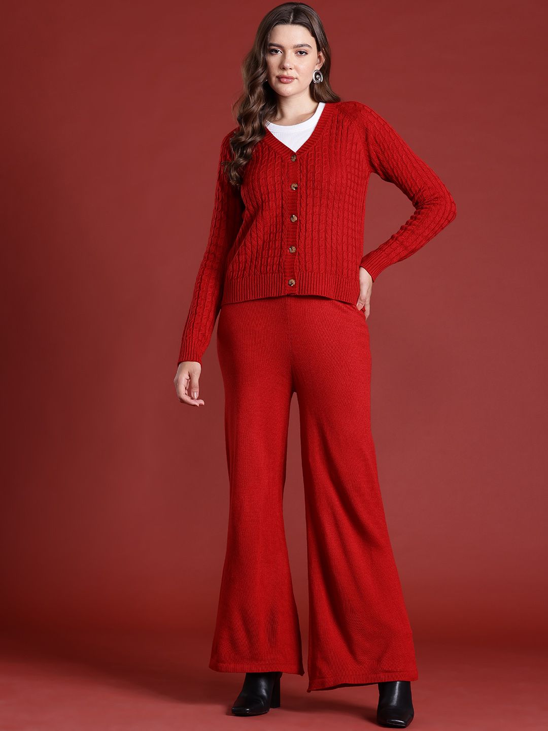 all about you Acrylic Cable Knit Co-ords