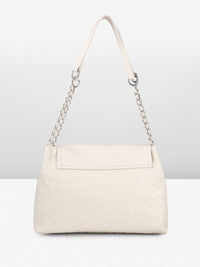 DressBerry Structured Shoulder Bag with Bow Detail