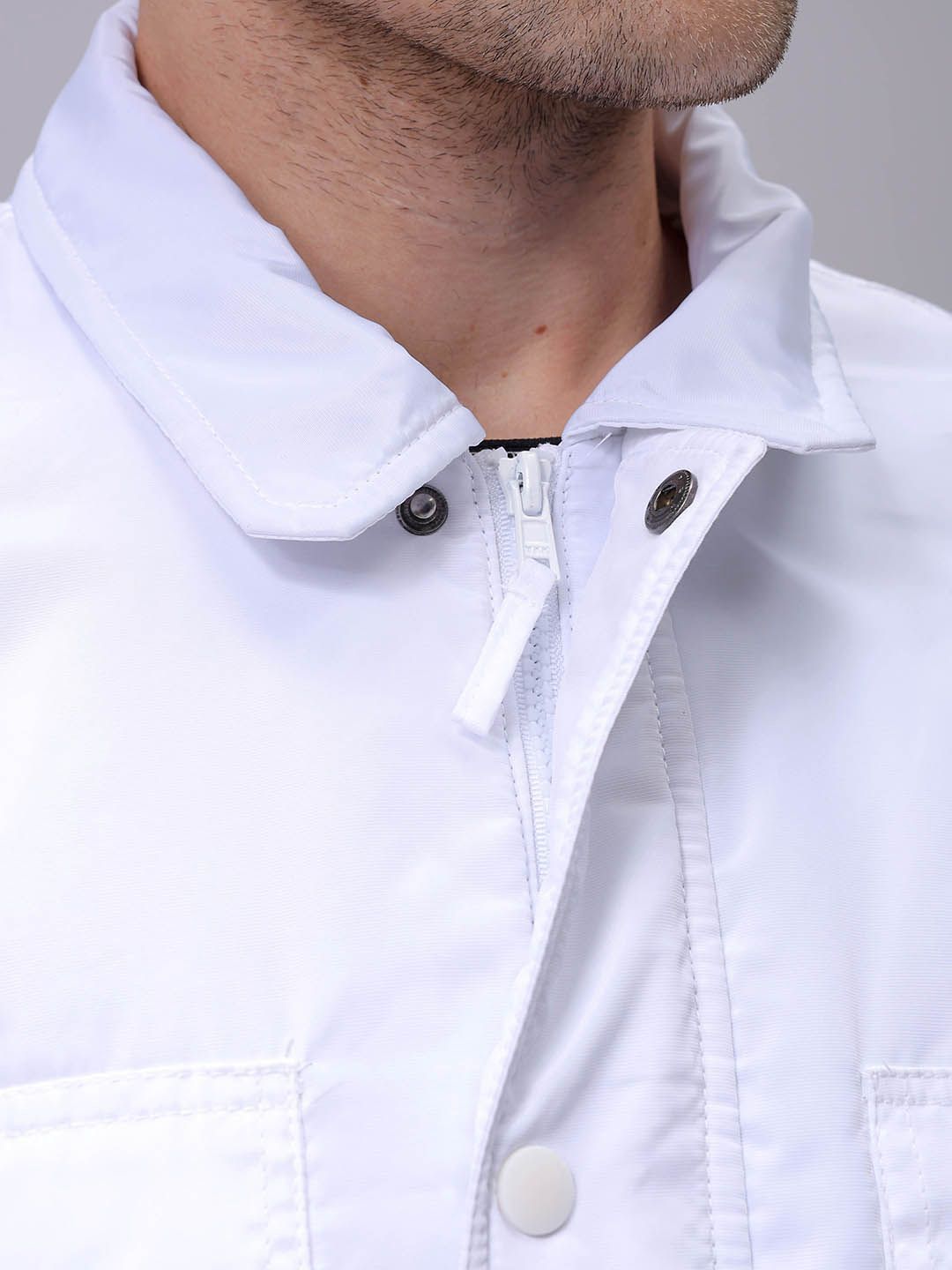 The Indian Garage Co Men Solid Padded Bomber Utility Jacket