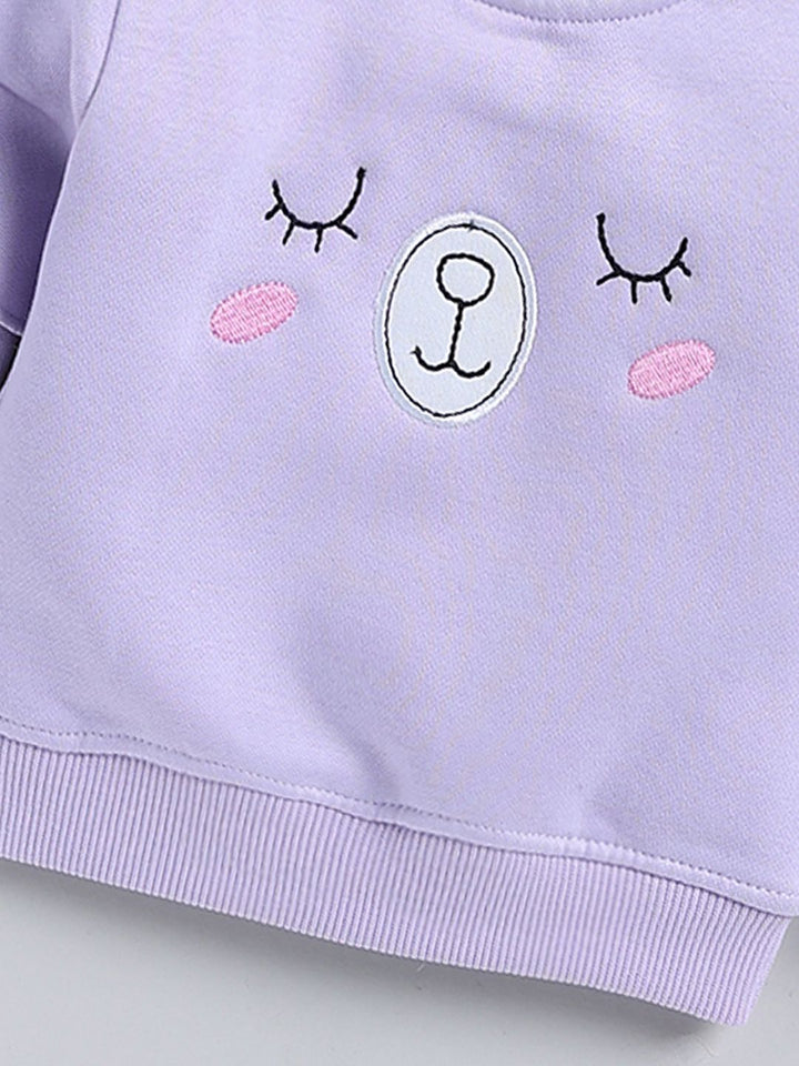 Moms Love Infant Girls Embroidered Pure Cotton Sweatshirt