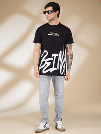 Being Human Men Typography Printed Round Neck Cotton T-shirt