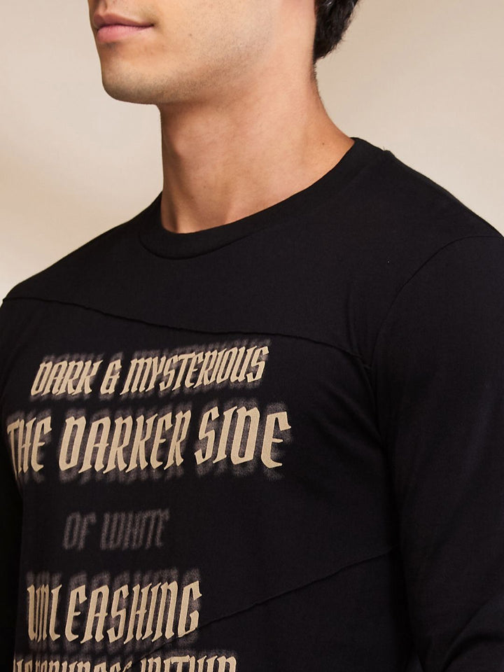 Being Human Men Typography Printed Round Neck Cotton Slim Fit T-shirt