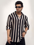 Powerlook Men Abstract Printed Spread India Slim Collar Casual Shirt