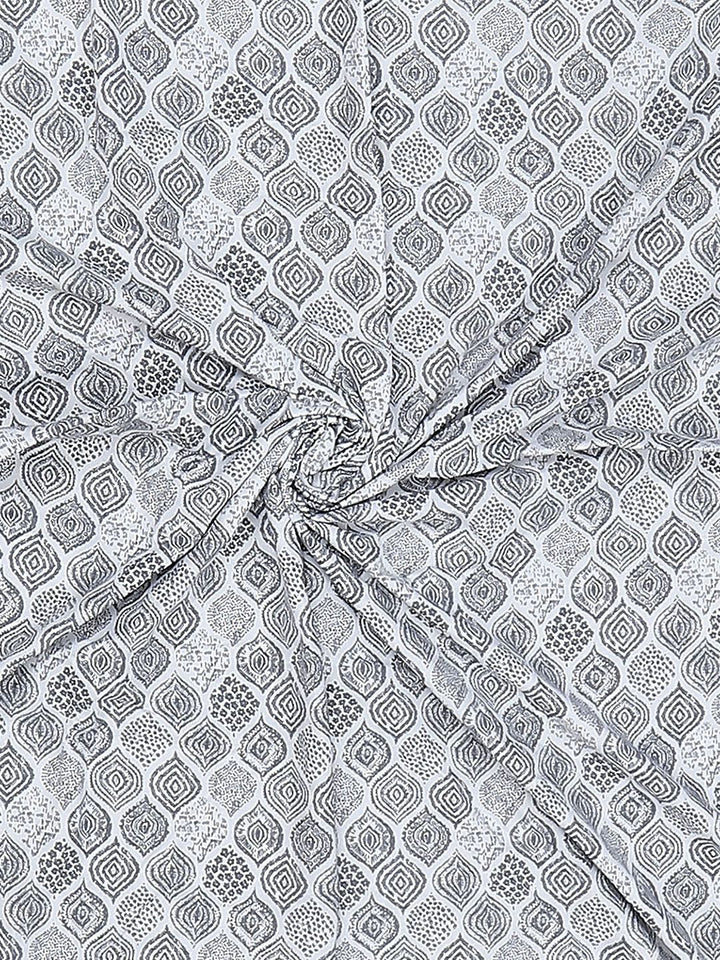 Monte Carlo Grey & White Floral Mild Winter 150 GSM Single Bed Dohar