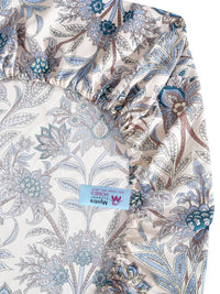 Myntra Elegant Homes Blue & Beige Floral Printed Set Cadar King 300 TC 2.5 m x 2.25 m