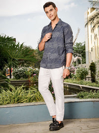 Thomas Scott Men Smart Slim Fit Opaque Printed Casual Shirt