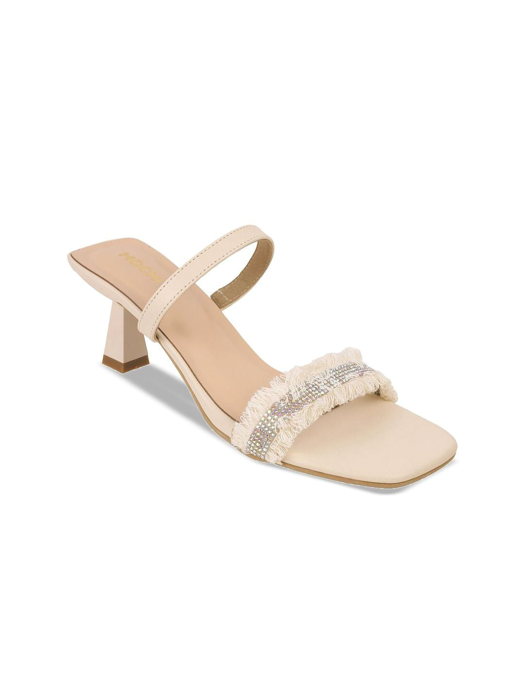 Mochi Women Embellished Open Toe Block Sandals