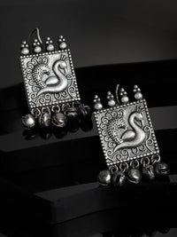 Anting-anting Jatuh Kontemporari Anouk Bersalut Perak Cubic Zirconia Manik