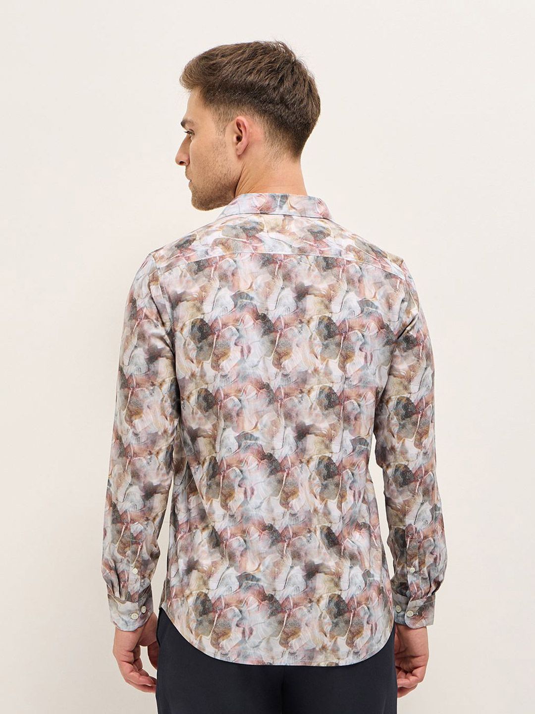 THE BEAR HOUSE Men Tailored Fit Opaque Printed Formal Shirt