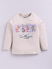 Happy Faces Boys Tom & Jerry Printed Pure Cotton T-shirt