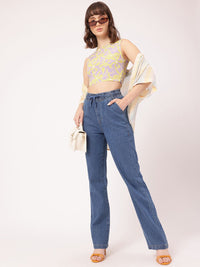 DressBerry Bow Chic Floral Print Crop Top