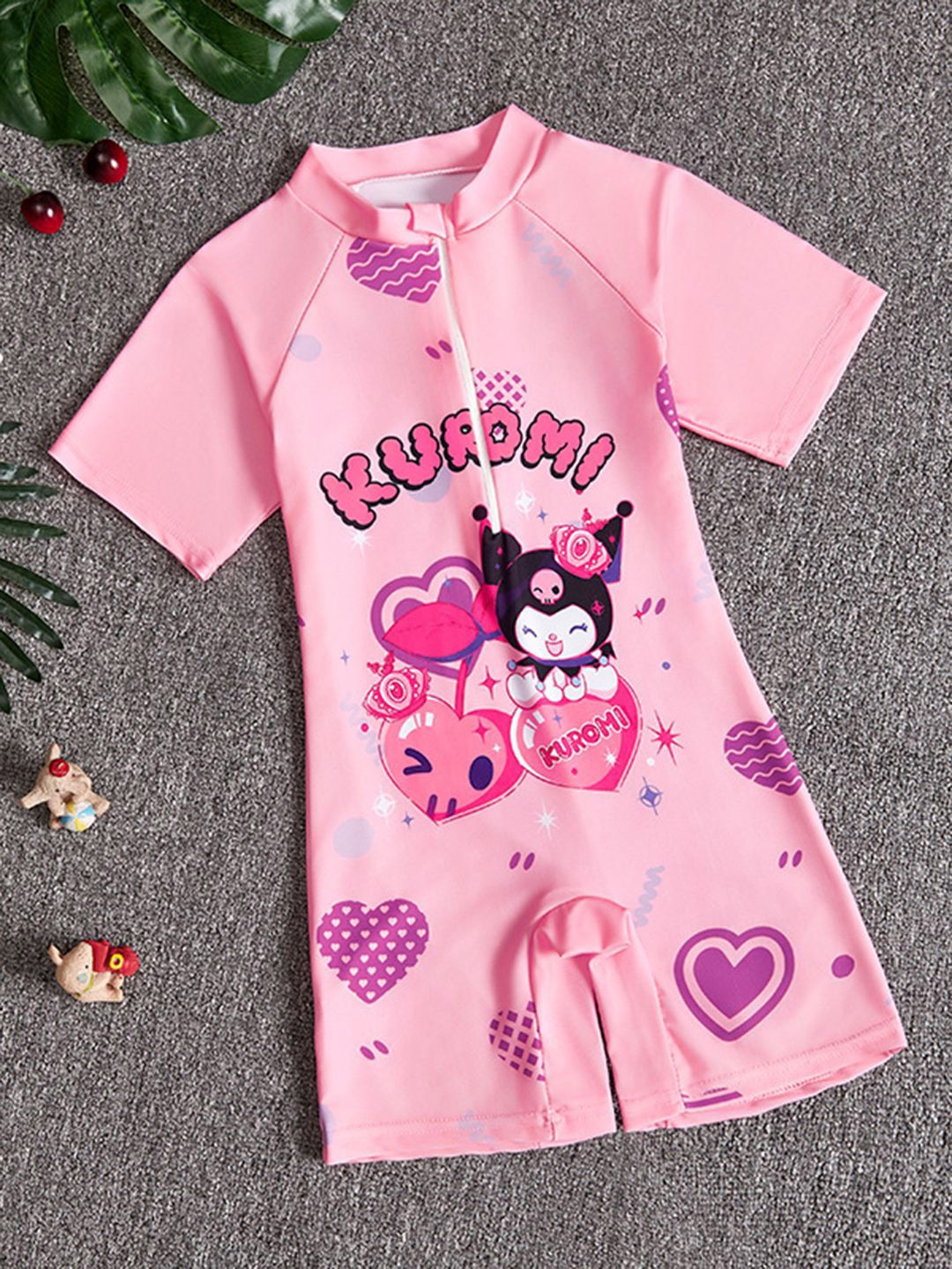 YK Girls Printed Leg Suit