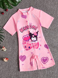 YK Girls Printed Leg Suit