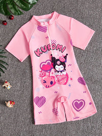 YK Girls Printed Leg Suit