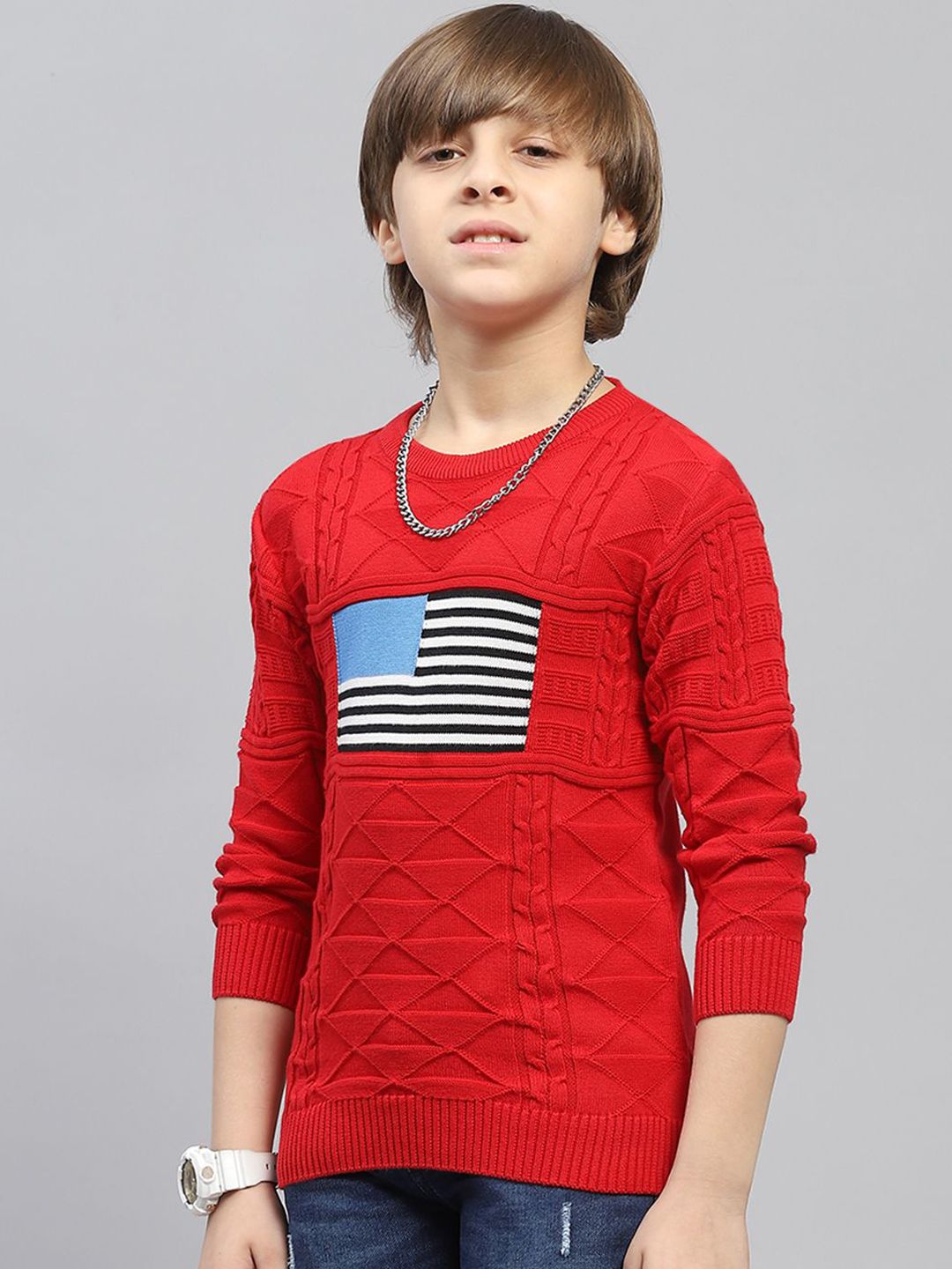 Monte Carlo Boys Round Neck Cotton Pullover