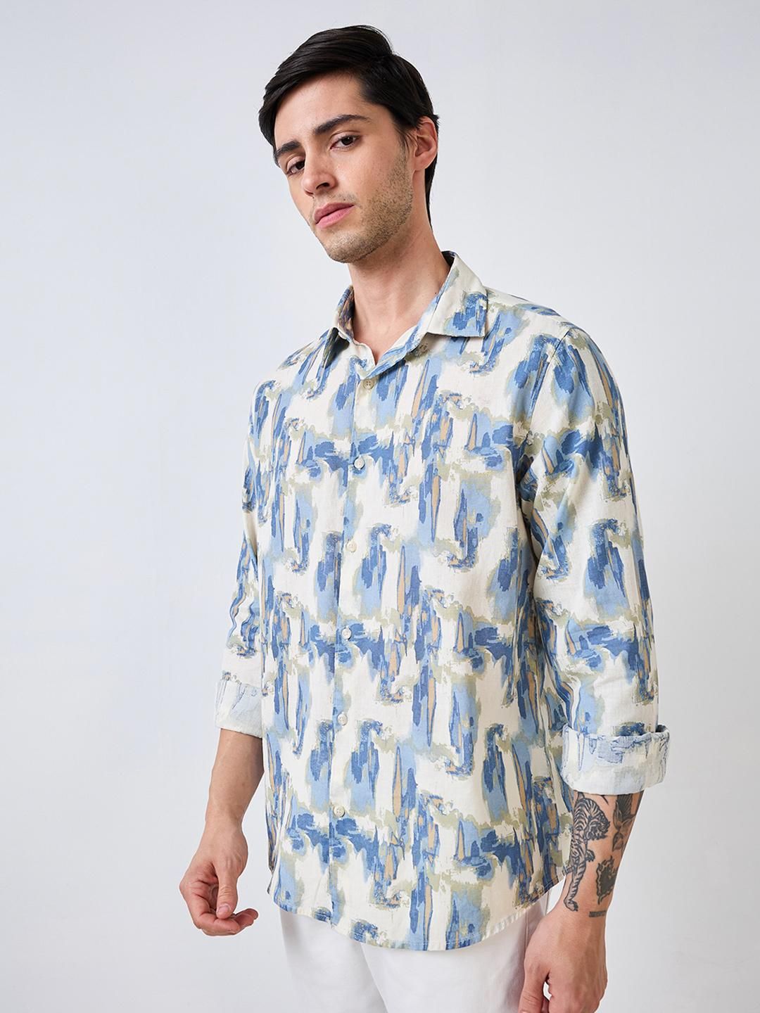SPYKAR Men Slim Fit Floral Opaque Printed Casual Shirt