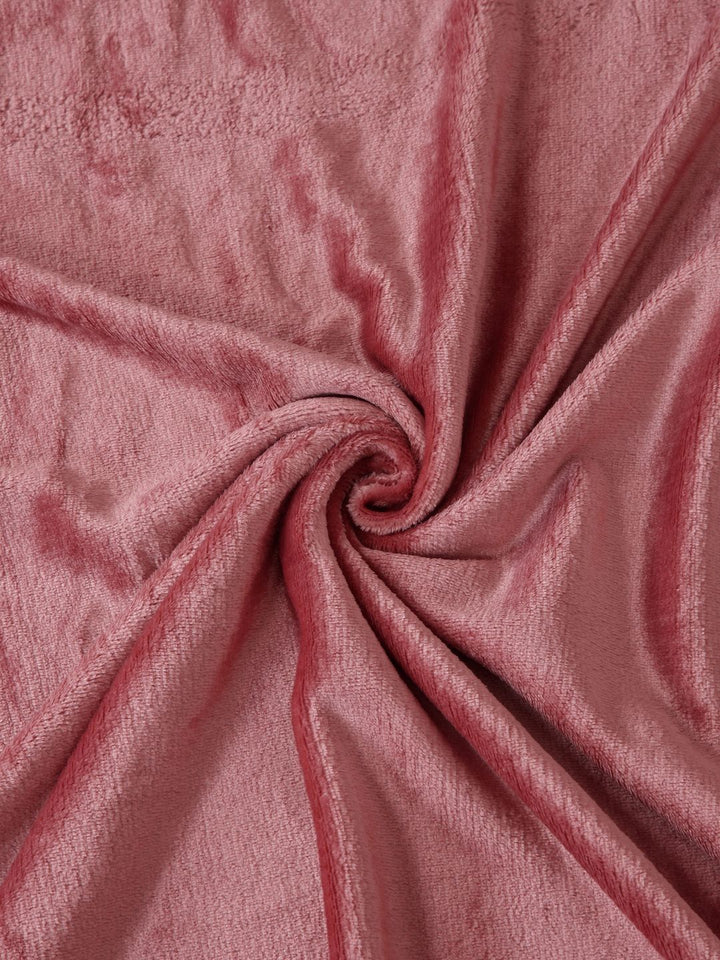 KLOTTHE Fleno Rust Solid Wool 300 TC King Fine Bedsheet with 2 Pillow Covers-2.5 x 2.25 cm