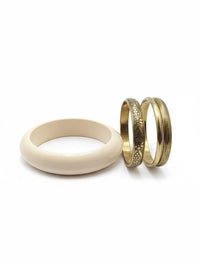 PANASH Set of 3 Gold Plated Bangles