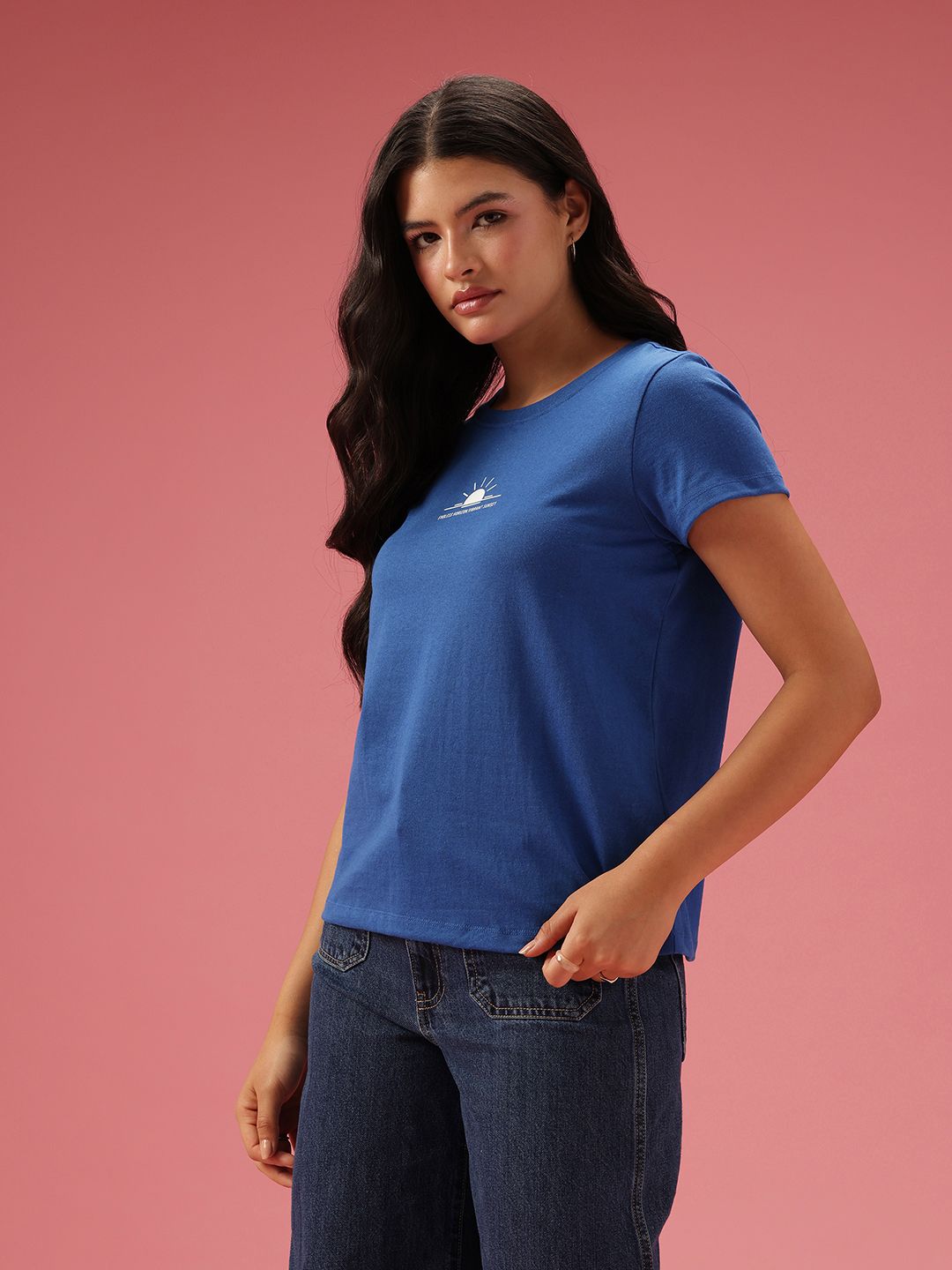 DressBerry Typography Printed Casual T-shirt