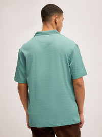 THE BEAR HOUSE Men Cuban Collar Solid Casual Shirt