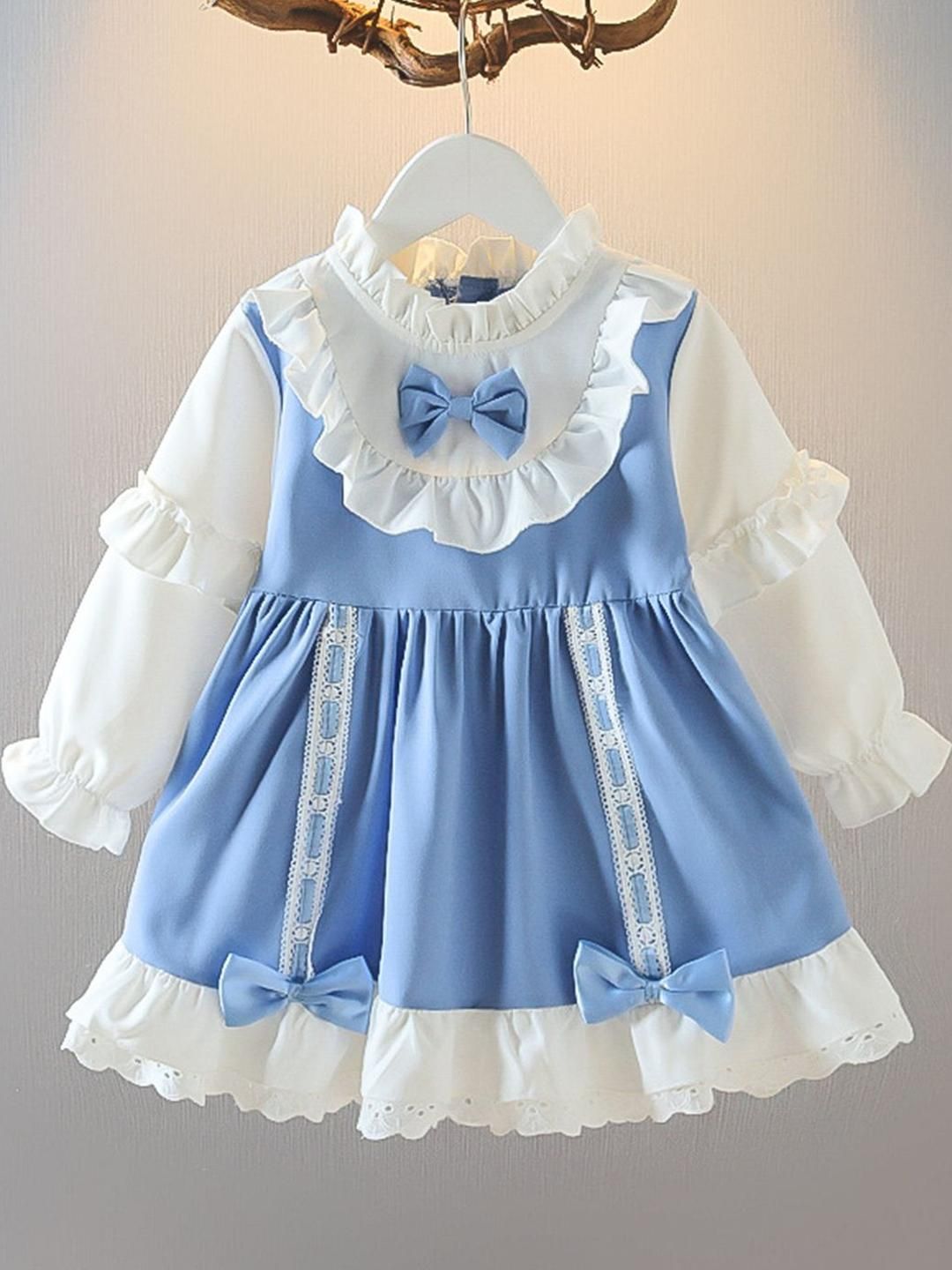 YK Bell Sleeve A-Line Dress