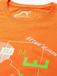 Being Human Typography Printed Pure Cotton T-shirt