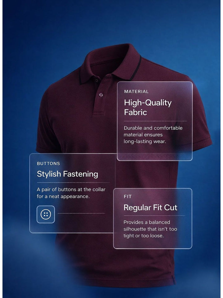 ADRO Men Polo Collar T-shirt