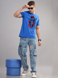 ADRO Men Typography Printed Pockets T-shirt
