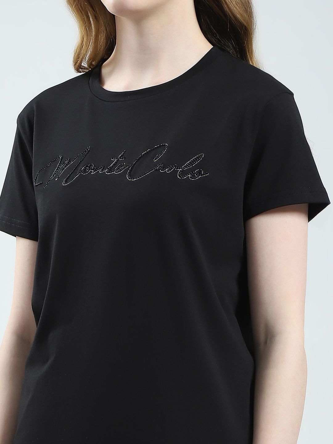 Monte Carlo Brand Logo Embroidered T-shirt