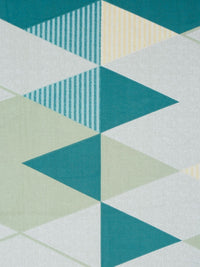 Myntra Elegant Homes Blue Geometric Pure Cotton 400 TC King Superfine Bedsheet with 2 Pillow Covers-98 x 89 inches