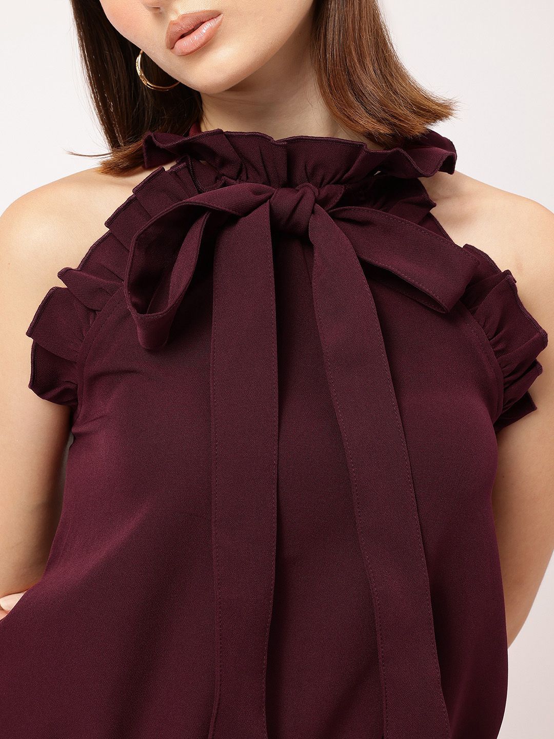DressBerry Girlboss Glam Tie-Up Open-Back High Neck Co-Ords