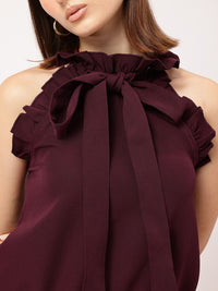 DressBerry Girlboss Glam Tie-Up Open-Back High Neck Co-Ords