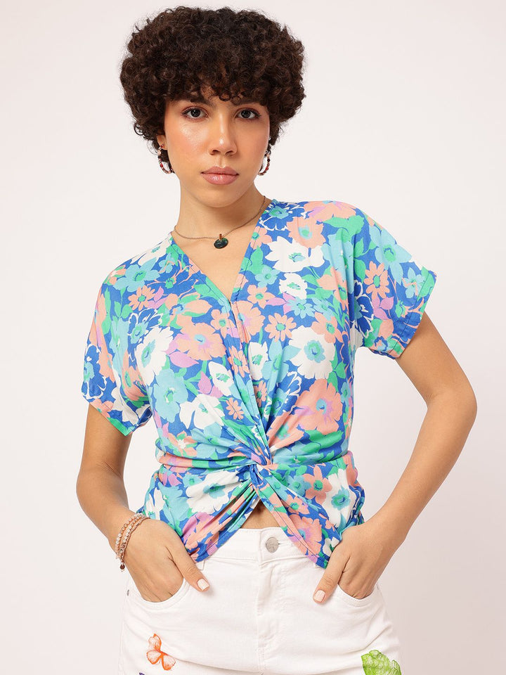 DressBerry Wildflower Wear Printed Twisted Top