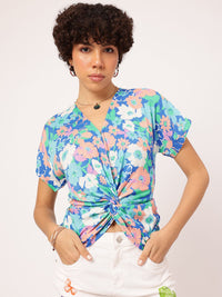 DressBerry Wildflower Wear Printed Twisted Top