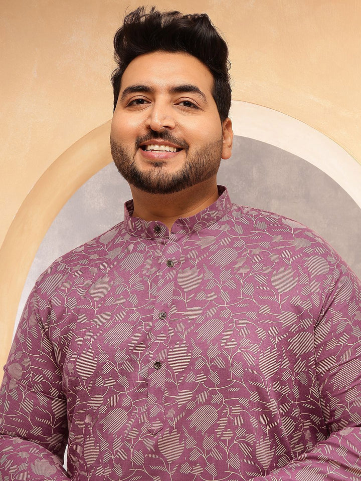 SOJANYA PLUS Men Floral Printed Floral Kurta