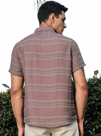 Thomas Scott Men Premium Slim Fit Striped Casual Shirt