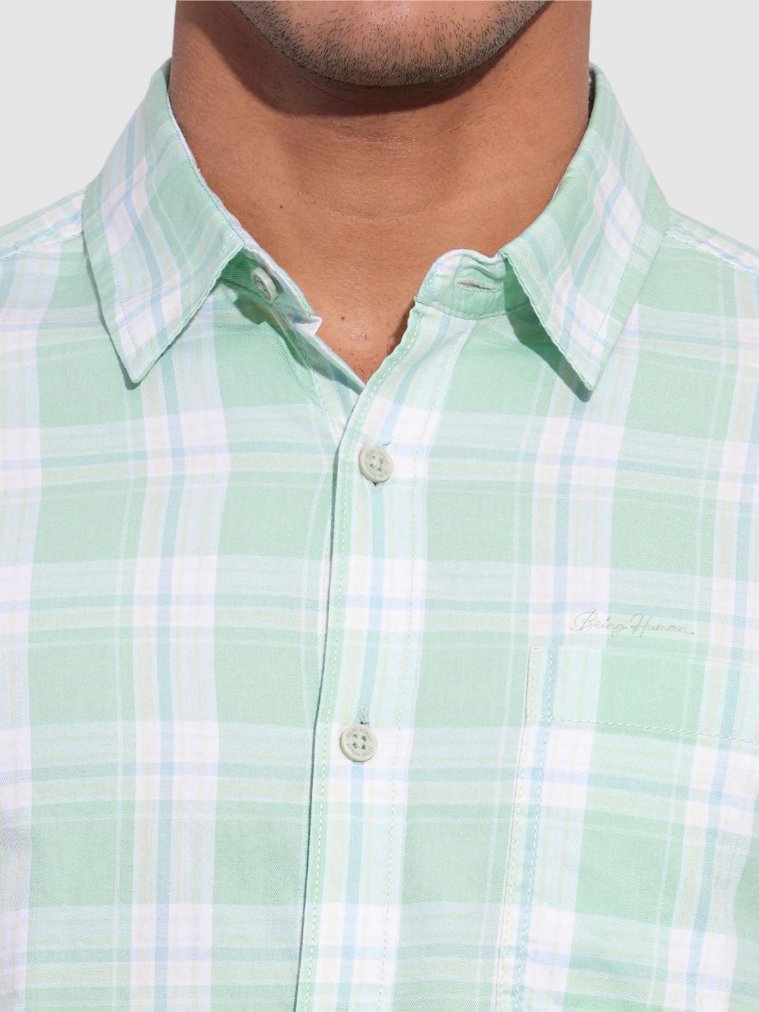 Being Human Men Classic Slim Fit Opaque Checked Casual Shirt