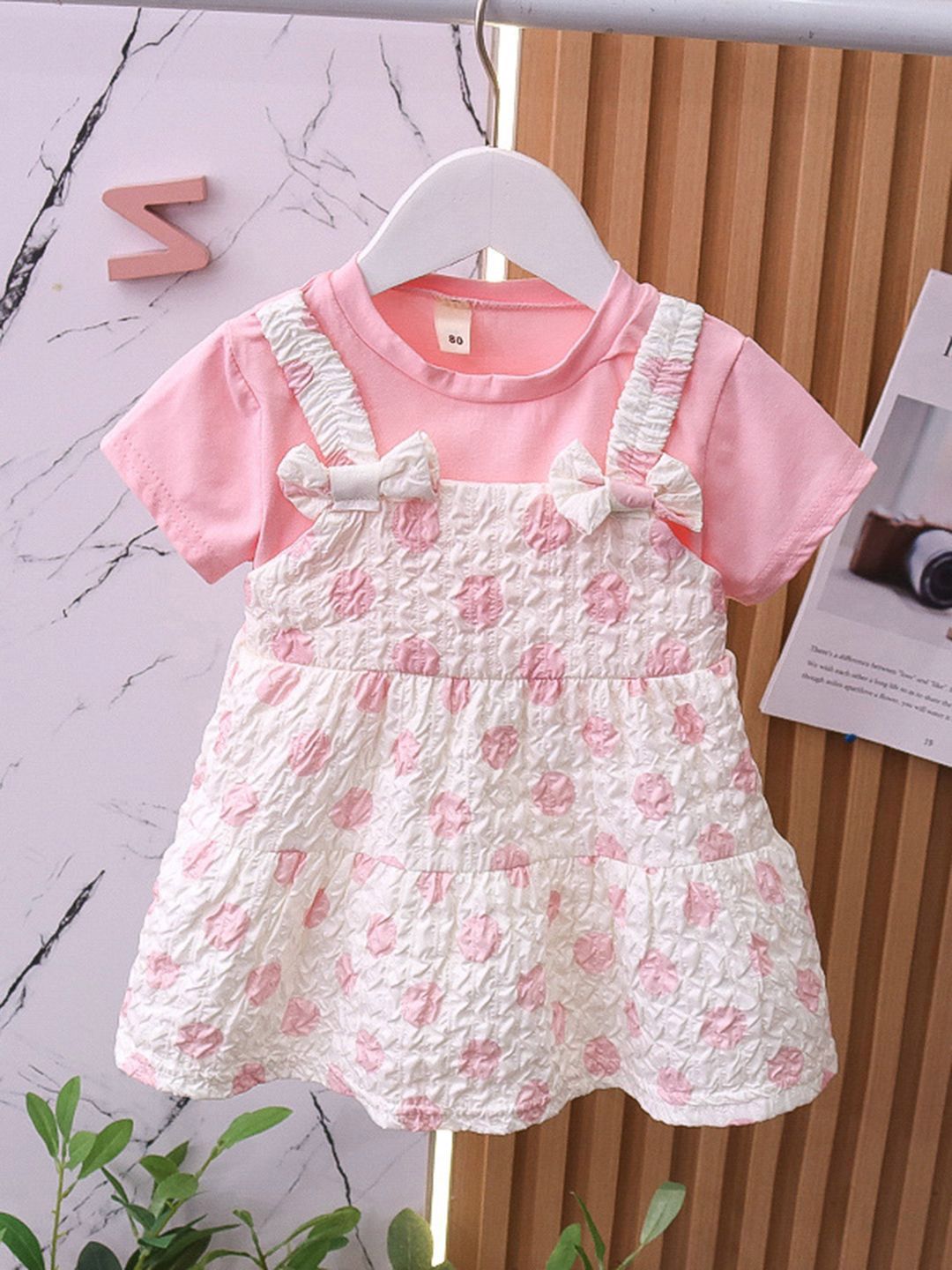 YK Girls Printed Cotton A-Line Dress