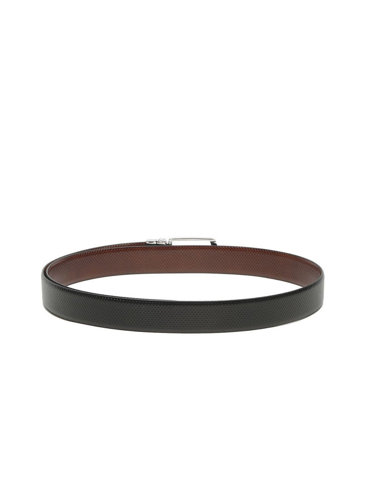 Teakwood Leathers Men Textured Leather Reversible Formal Belt