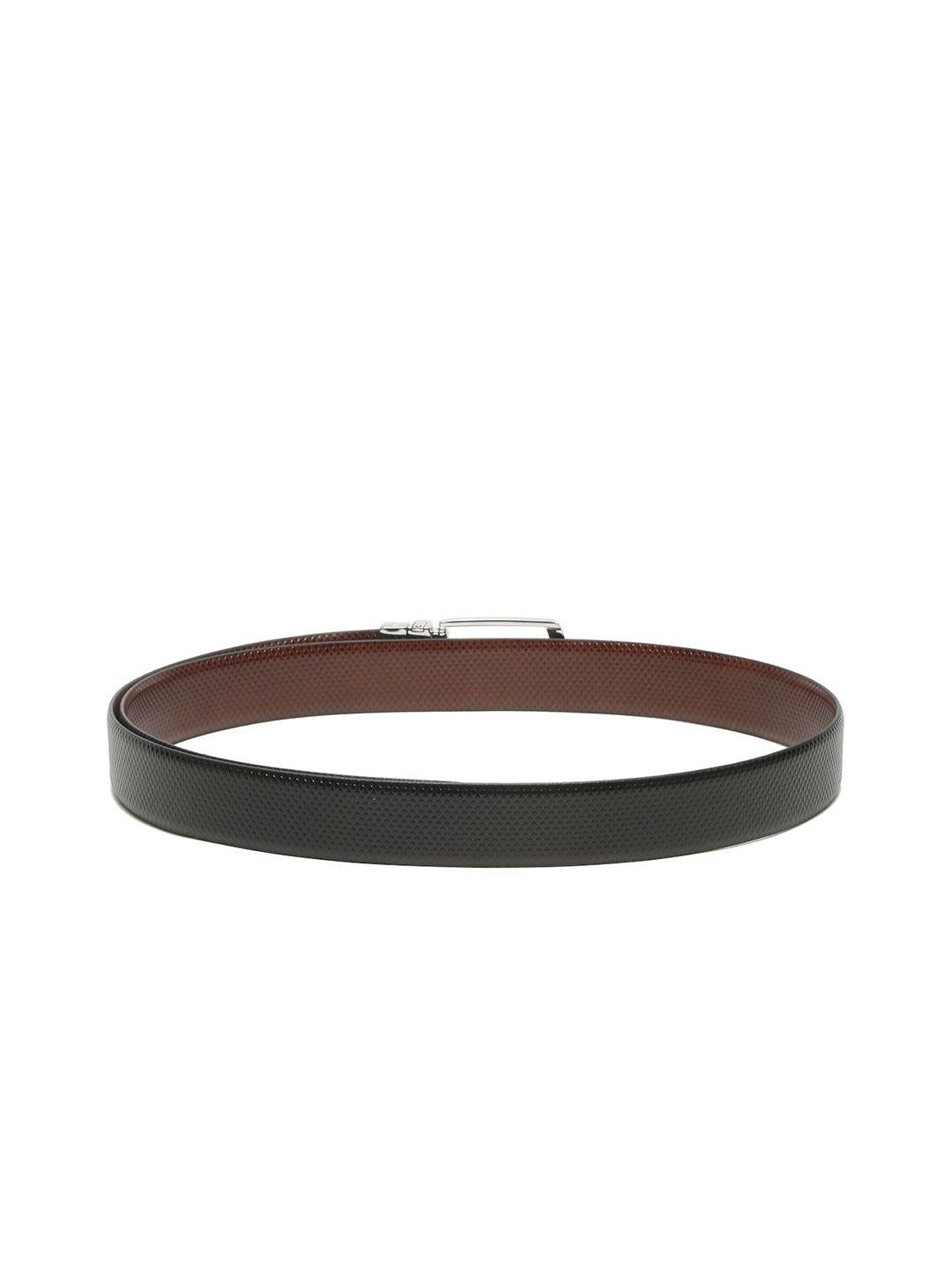 Teakwood Leathers Men Textured Leather Reversible Formal Belt